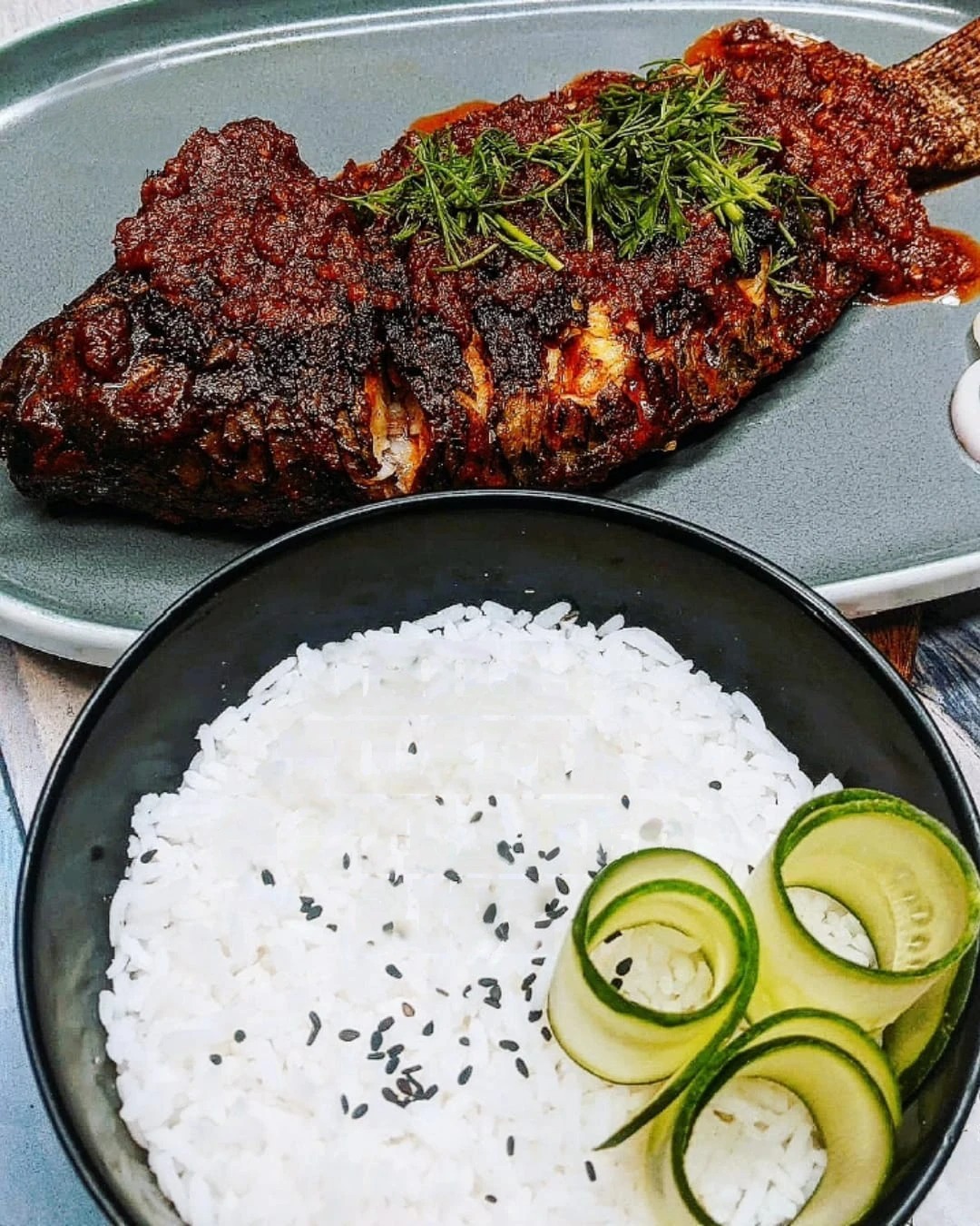 Chilli Tilapia with Steamed Rice